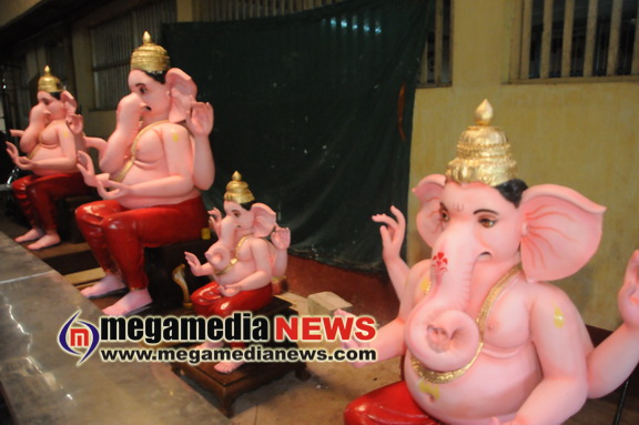 Ganesha Idol preparation 