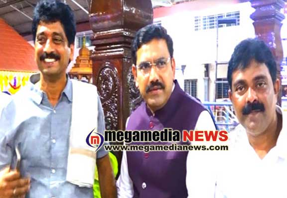 BJP state president B Y Vijayendra visits Talapady Sri Durgaparameshwari temple