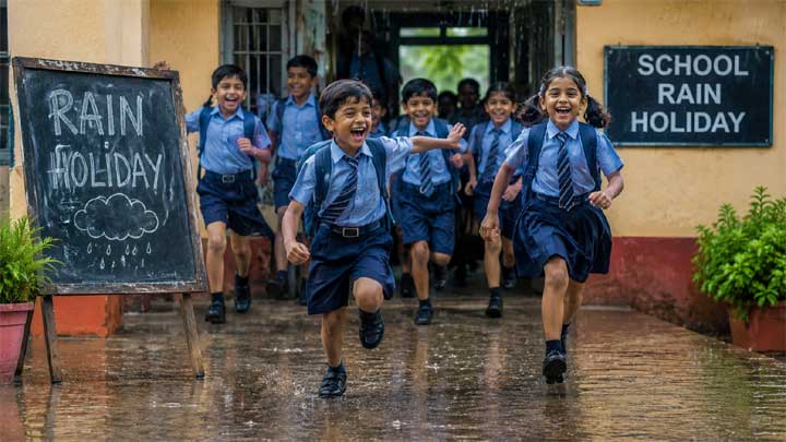 School-Rain-Holiday